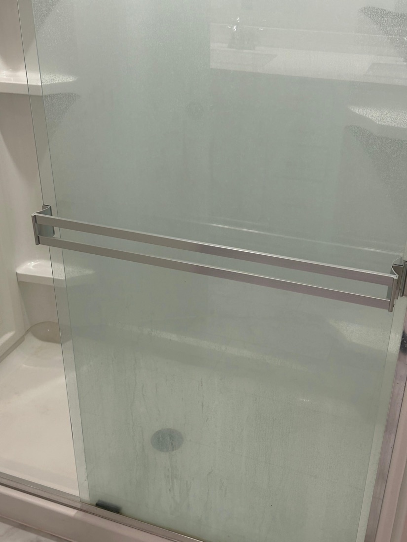 Shower before cleaning